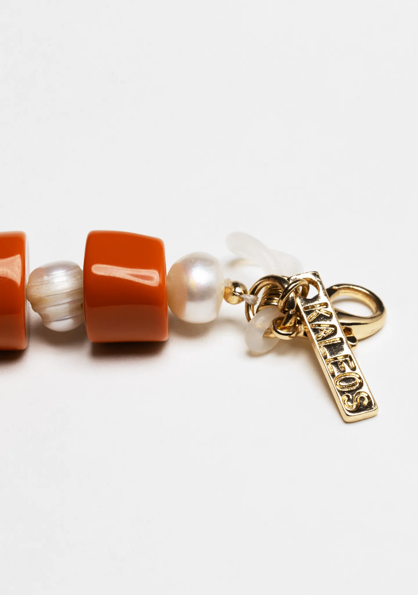 Kaleos NATURAL PEARL CHAIN COMBINATION ORANGE Discount