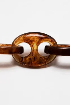 Kaleos RESIN LINK CHAIN BROWN Hot