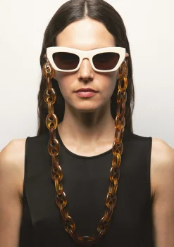 Kaleos RESIN LINK CHAIN BROWN Hot