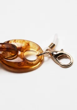 Kaleos RESIN LINK CHAIN BROWN Hot