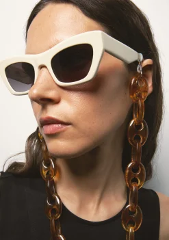 Kaleos RESIN LINK CHAIN BROWN Hot